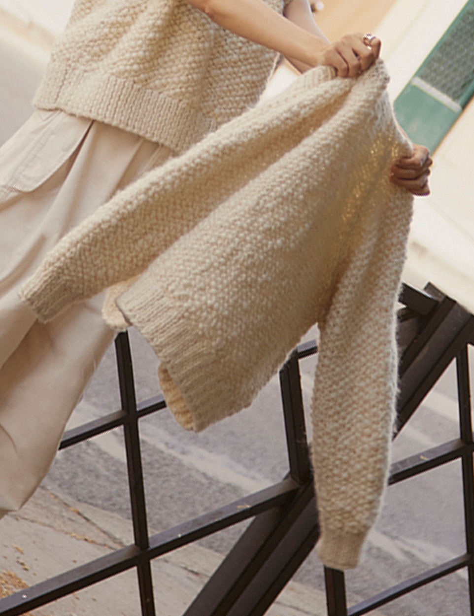 テイストを選ばずに着回せますNepal Handmade ram knit - ニット/セーター